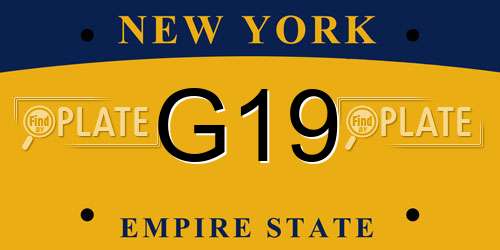 G19 New York License Plate