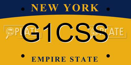 G1CSS New York License Plate
