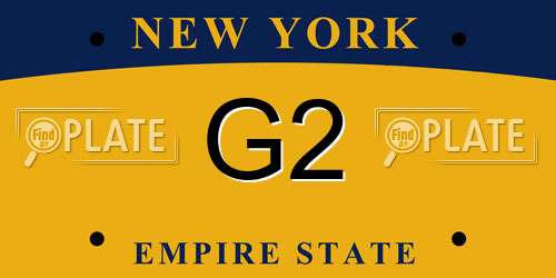 G2 New York License Plate