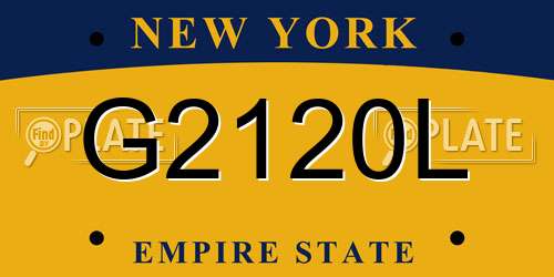 G2120L New York License Plate