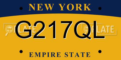 G217QL New York License Plate