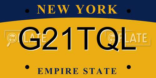 G21TQL New York License Plate
