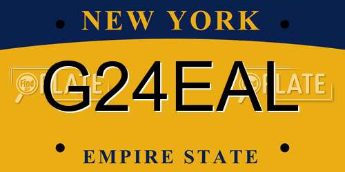 G24EAL New York License Plate