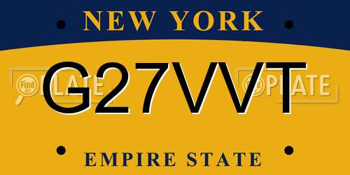 G27VVT New York License Plate