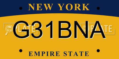 G31BNA New York License Plate