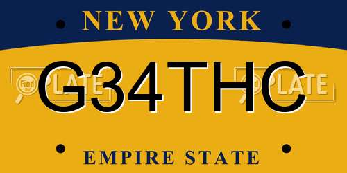 G34THC New York License Plate