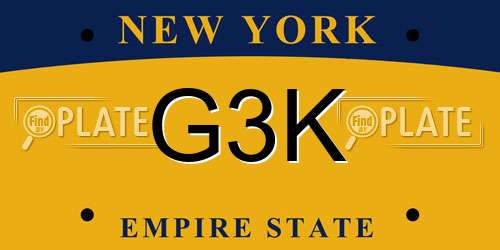 G3K New York License Plate