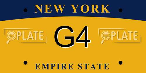 G4 New York License Plate