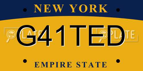 G41TED New York License Plate