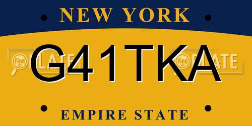 G41TKA New York License Plate