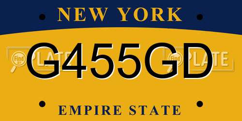G455GD New York License Plate