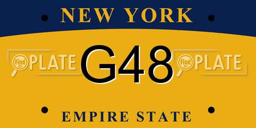 G48 New York License Plate