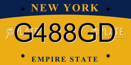 G488GD New York License Plate