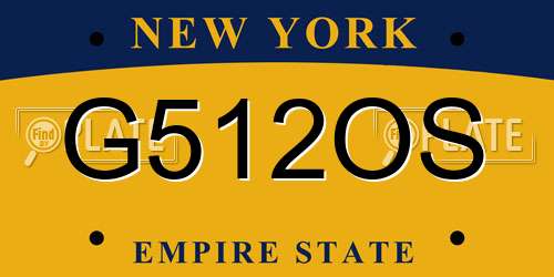 G512OS New York License Plate