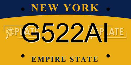 G522AI New York License Plate