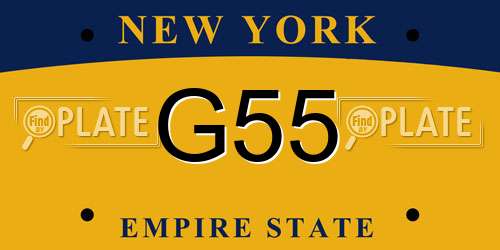 G55 New York License Plate
