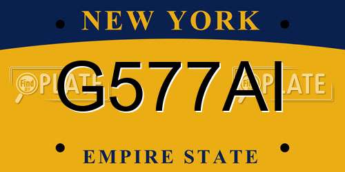 G577AI New York License Plate