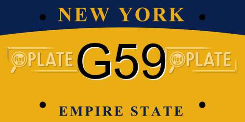 G59 license plate in NY state