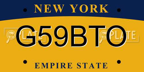 G59BTO New York License Plate
