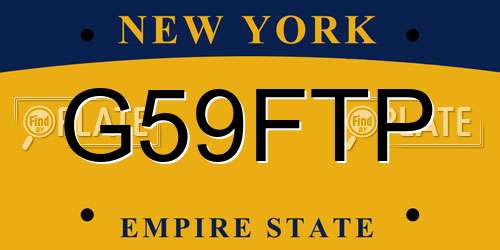 G59FTP New York License Plate