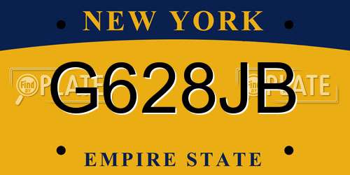 G628JB New York License Plate