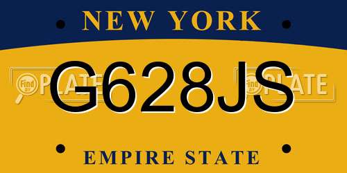 G628JS New York License Plate