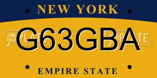G63GBA New York License Plate