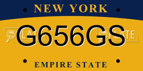 G656GS New York License Plate