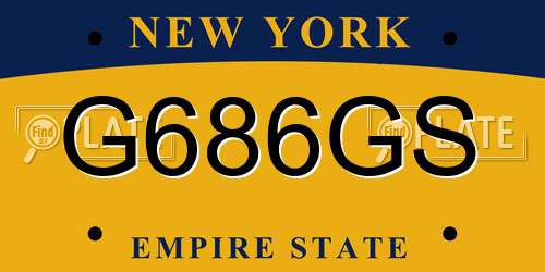 G686GS New York License Plate