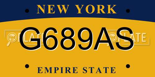 G689AS New York License Plate