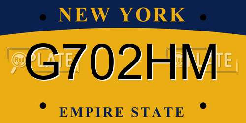 G702HM New York License Plate