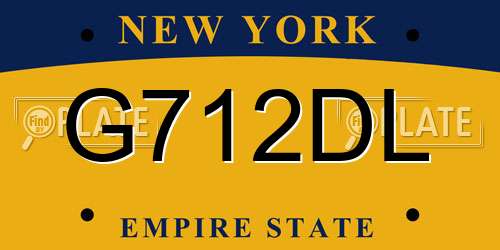 G712DL New York License Plate