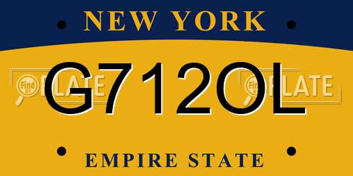 G712OL New York License Plate