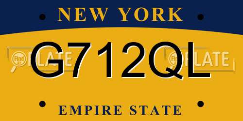 G712QL New York License Plate