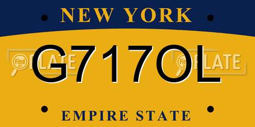 G717OL New York License Plate