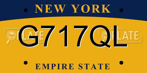 G717QL New York License Plate