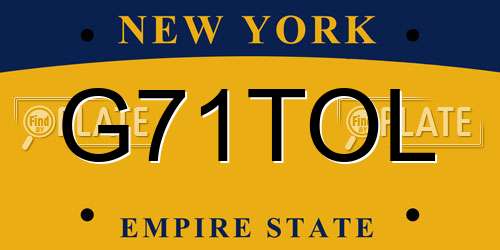 G71TOL New York License Plate