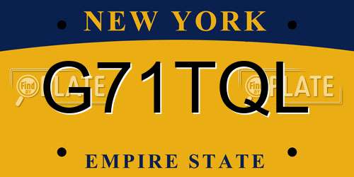 G71TQL New York License Plate