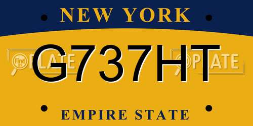 G737HT New York License Plate