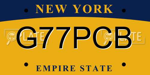 G77PCB New York License Plate