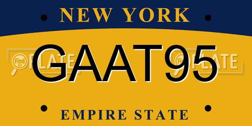 GAAT95 New York License Plate
