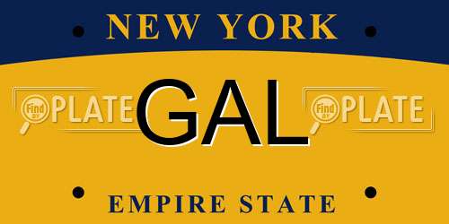 GAL New York License Plate