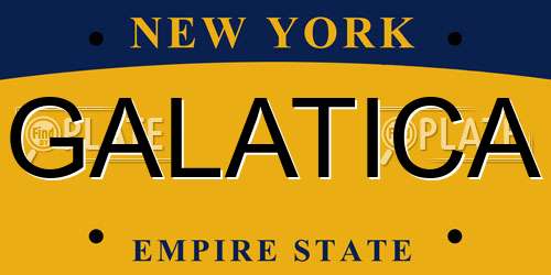 GALATICA New York License Plate