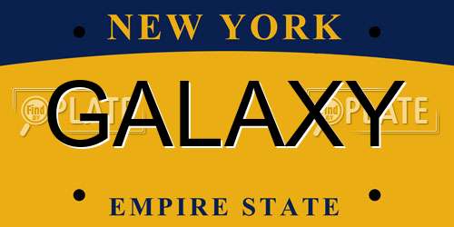 GALAXY New York License Plate