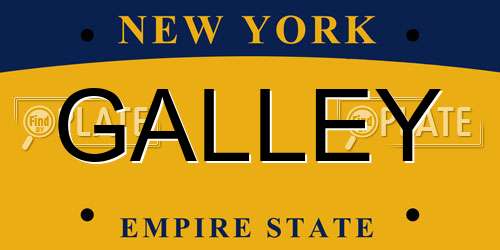 GALLEY New York License Plate