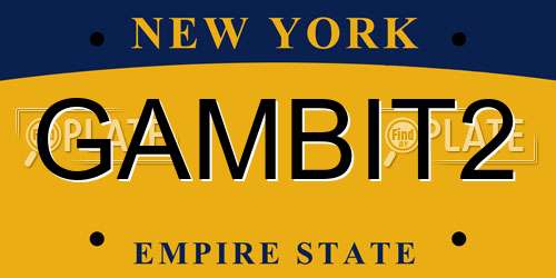 GAMBIT2 New York License Plate