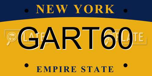 GART60 New York License Plate