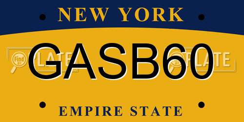 GASB60 New York License Plate