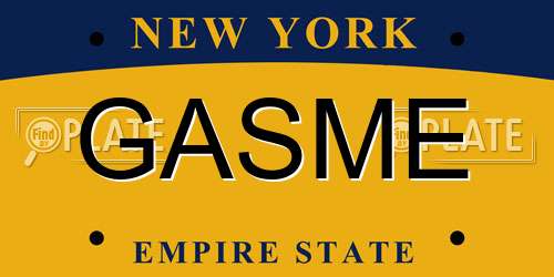 GASME New York License Plate