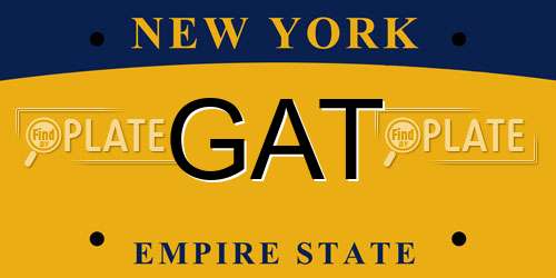 GAT New York License Plate